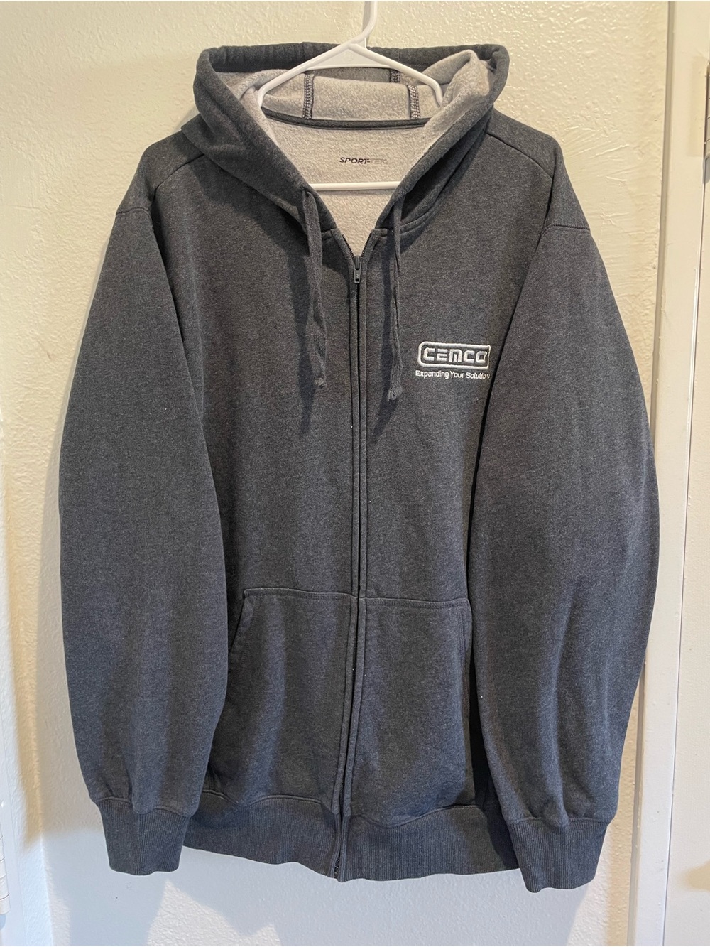 Sport-Tek CEMCO Charcoal Gray Corporate Full Zip Hoodie Men's 2XL